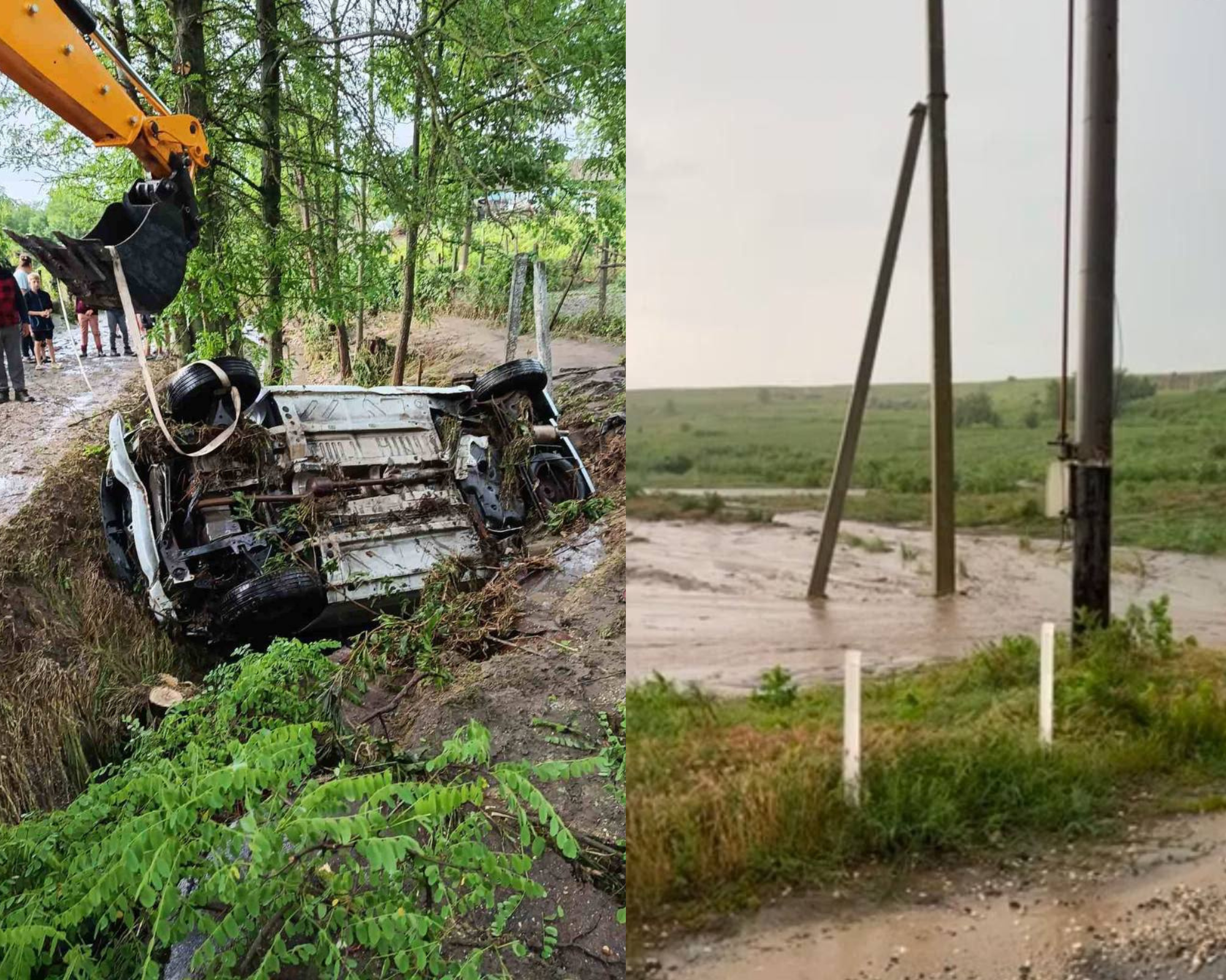 (VIDEO) Ploile abundente au făcut prăpăd în mai multe localități din țară! Poliția anunță drumuri blocate, mașini luate de ape și persoane evacuate