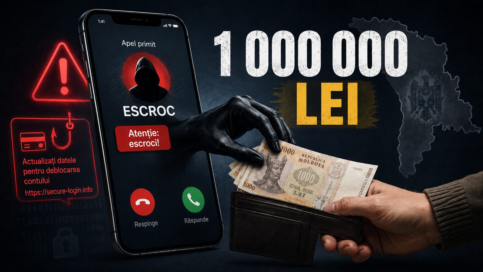 Fraudele telefonice continuă: prejudiciu de peste 1 milion de lei în 24 de ore