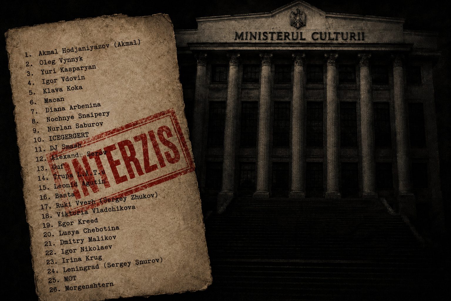 Cultura, trecută prin filtrul PAS: Ministerul Culturii a făcut lista artiștilor care nu sunt doriți în Moldova