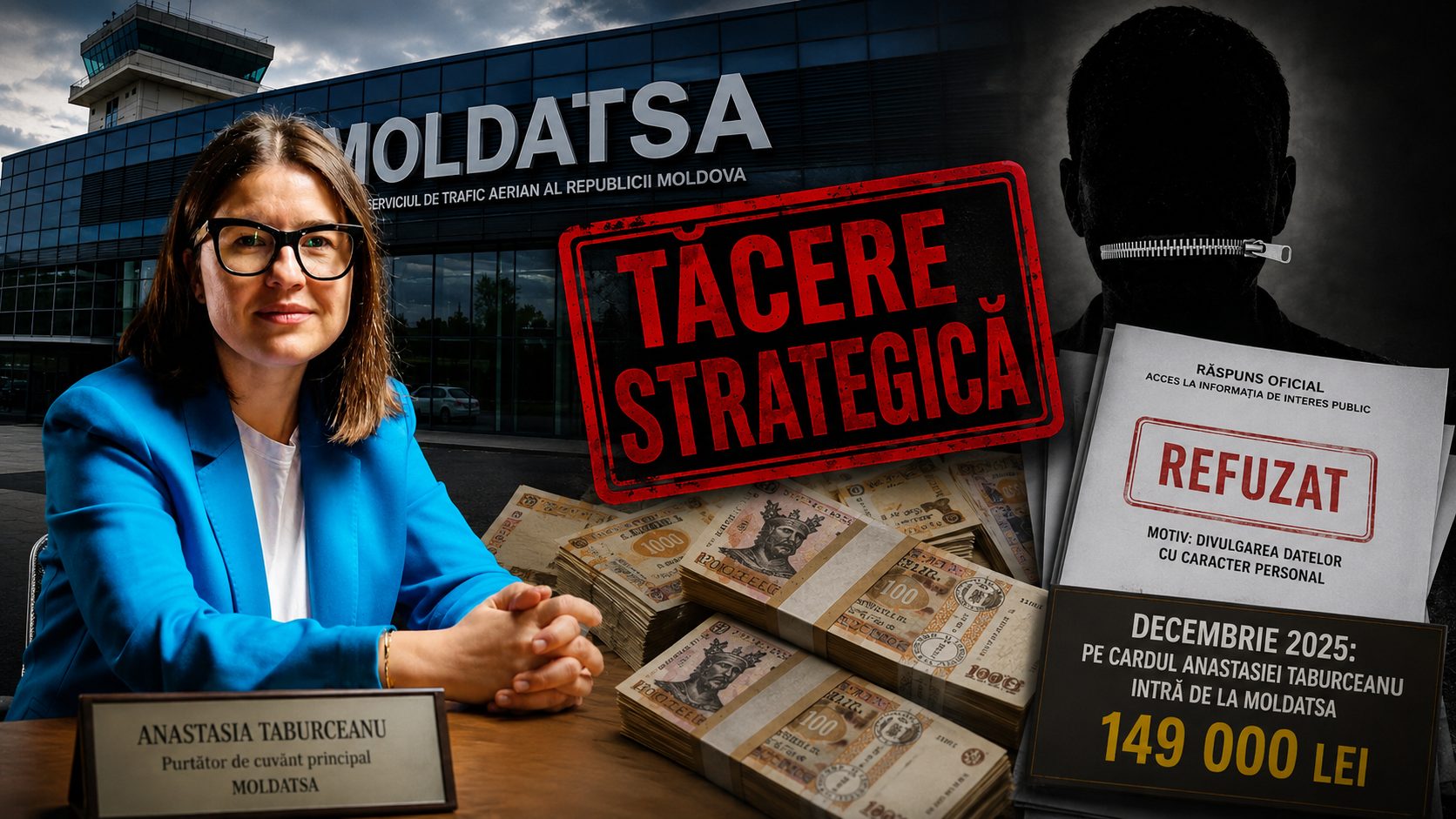 Tăcere strategică. MoldATSA refuză să dezvăluie salariul și programul de muncă al Anastasiei Taburceanu, invocând protecția datelor personale
