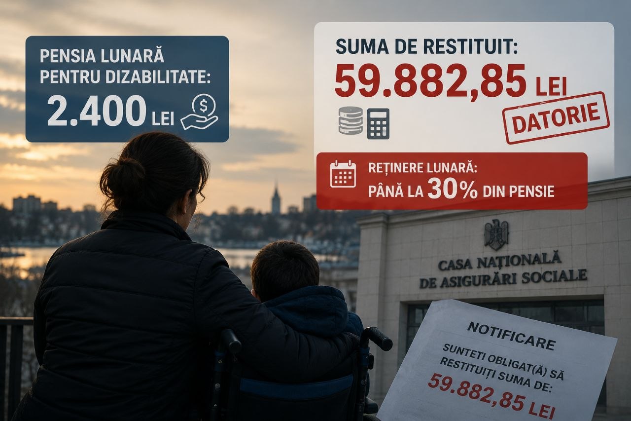 Strigător la cer! Statul cere înapoi 60.000 de lei de la un copil cu dizabilitate severă