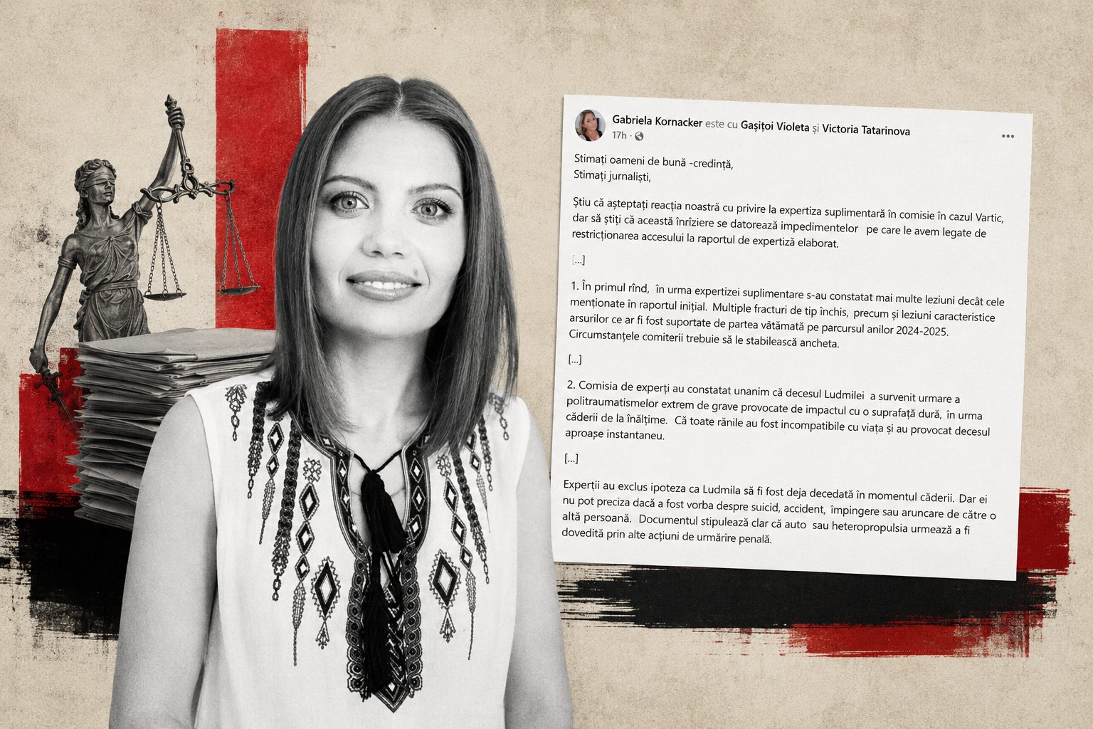 Expertiza suplimentară în cazul Ludmilei Vartic: decesul ar fi survenit în urma căderii de la înălțime