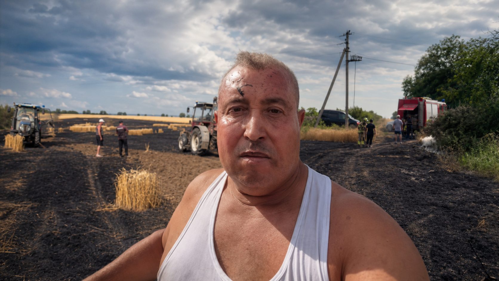 Incendiu în Tudora: șapte hectare de grâu au fost mistuite de flăcări, alte 39 de hectare au fost salvate