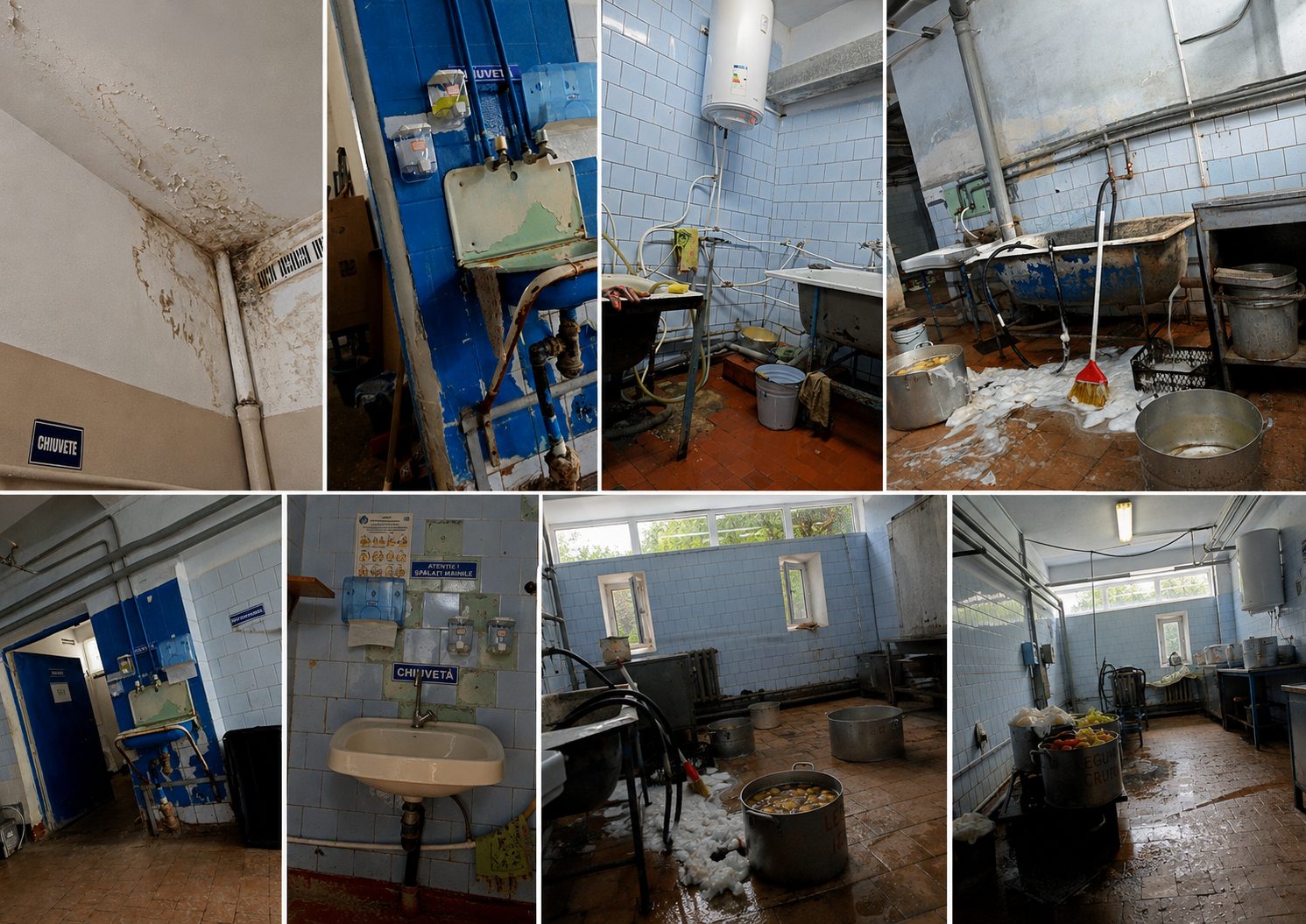 Șase ani de „vremuri bune”: mizerie și pereți distruși în blocul alimentar al Spitalului din Bălți