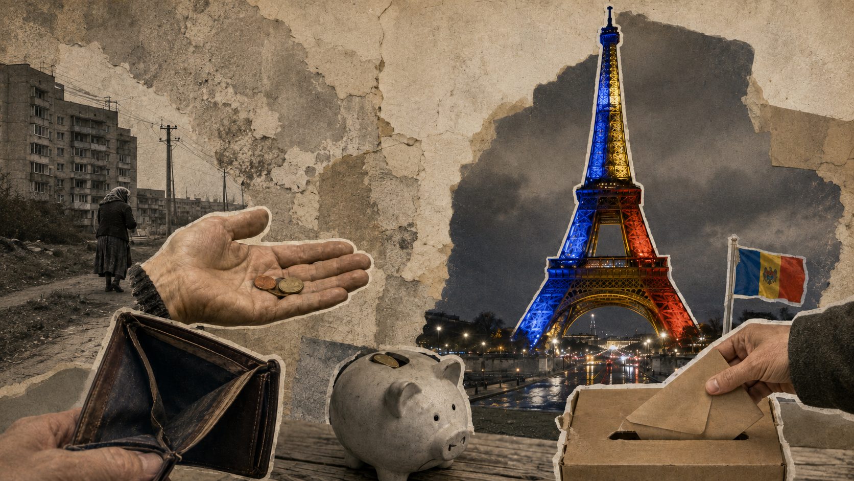 Satul arde, baba se piaptană! Moldova caută 25.000 de euro ca să-și vadă drapelul pe Turnul Eiffel