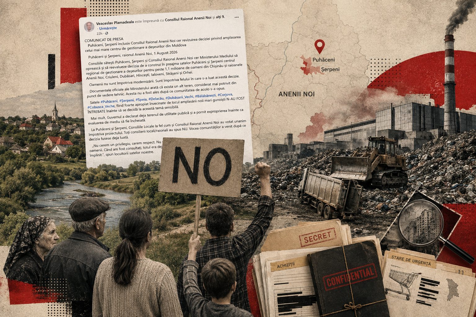 «Мы требуем уважения»: жители Анений Ной выступают против строительства крупнейшего центра по управлению отходами в Молдове