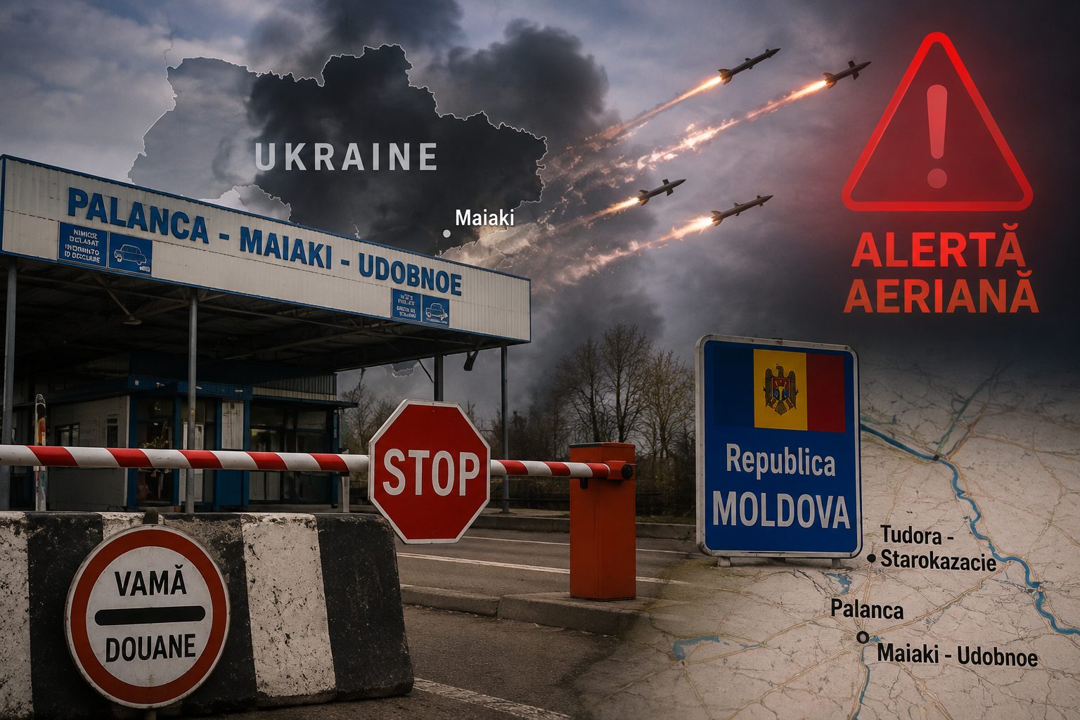 Тревога на границе из-за атак в Украине. Движение через Паланку и Тудору ограничено