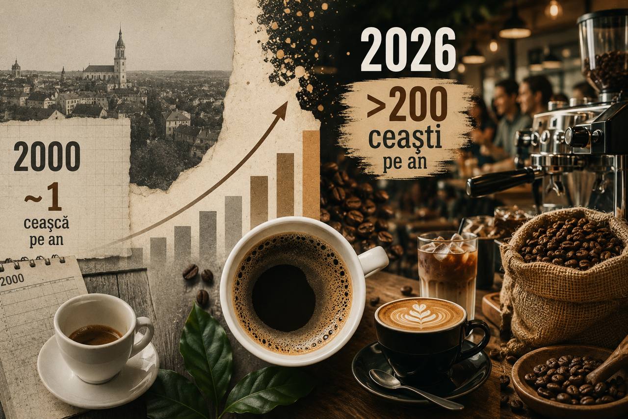 Молдаване вошли во вкус кофе: от одной чашки в год в 2000-м до более чем 200 в 2026-м