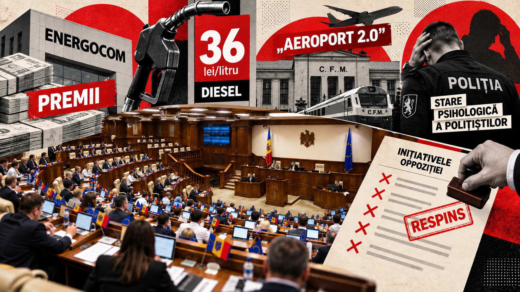 От премий в Energocom и дизеля по 36 леев до ЖДМ — «аэропорта 2.0»: PAS отклонила все инициативы оппозиции