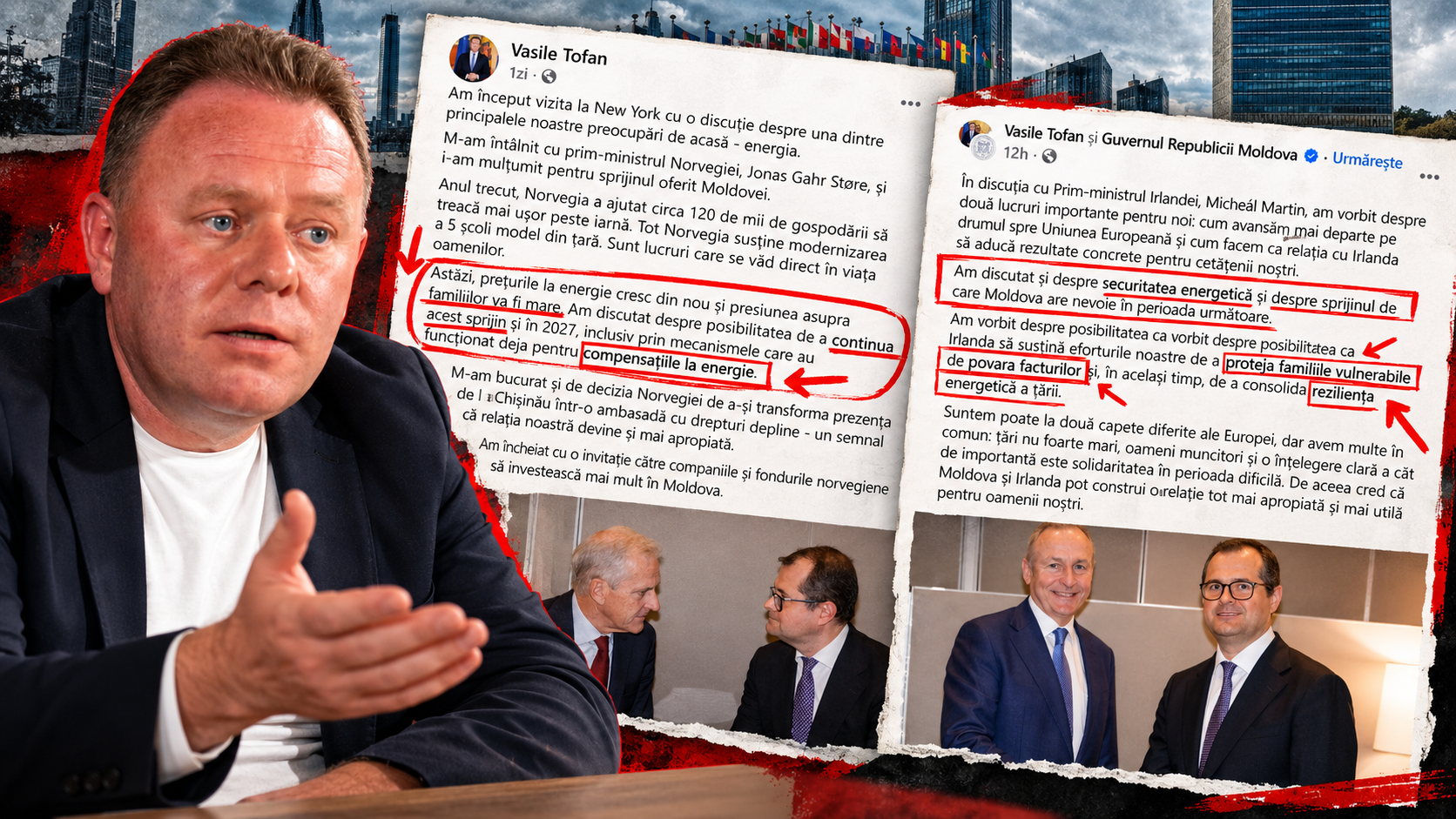 Tofan, cu mâna întinsă la New York. Flenchea: „Am ajuns o țară de cerșetori. Umilitor și dezgustător”