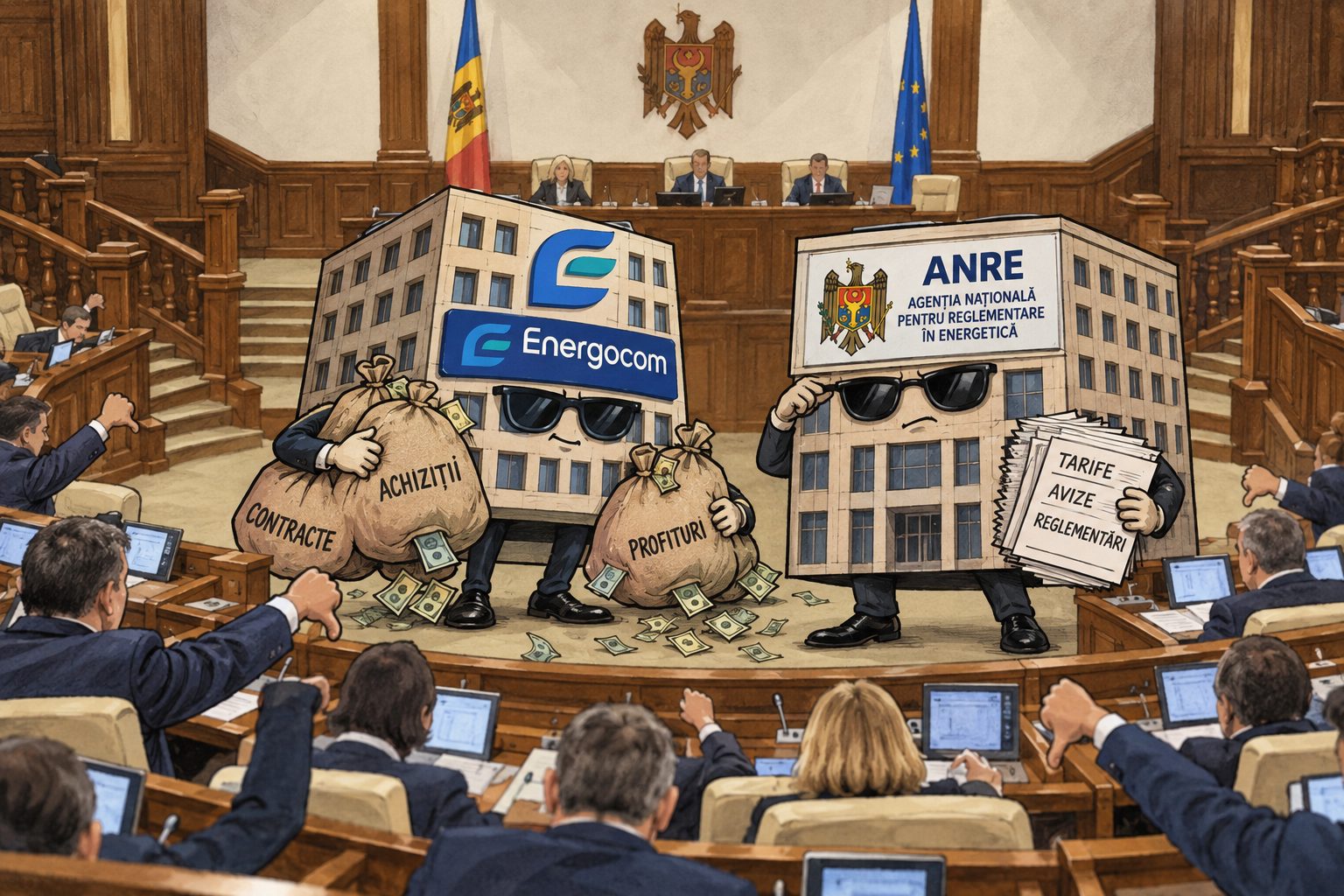 Opoziția a cerut vot de neîncredere pentru ANRE și Energocom! PAS a respins toate propunerile