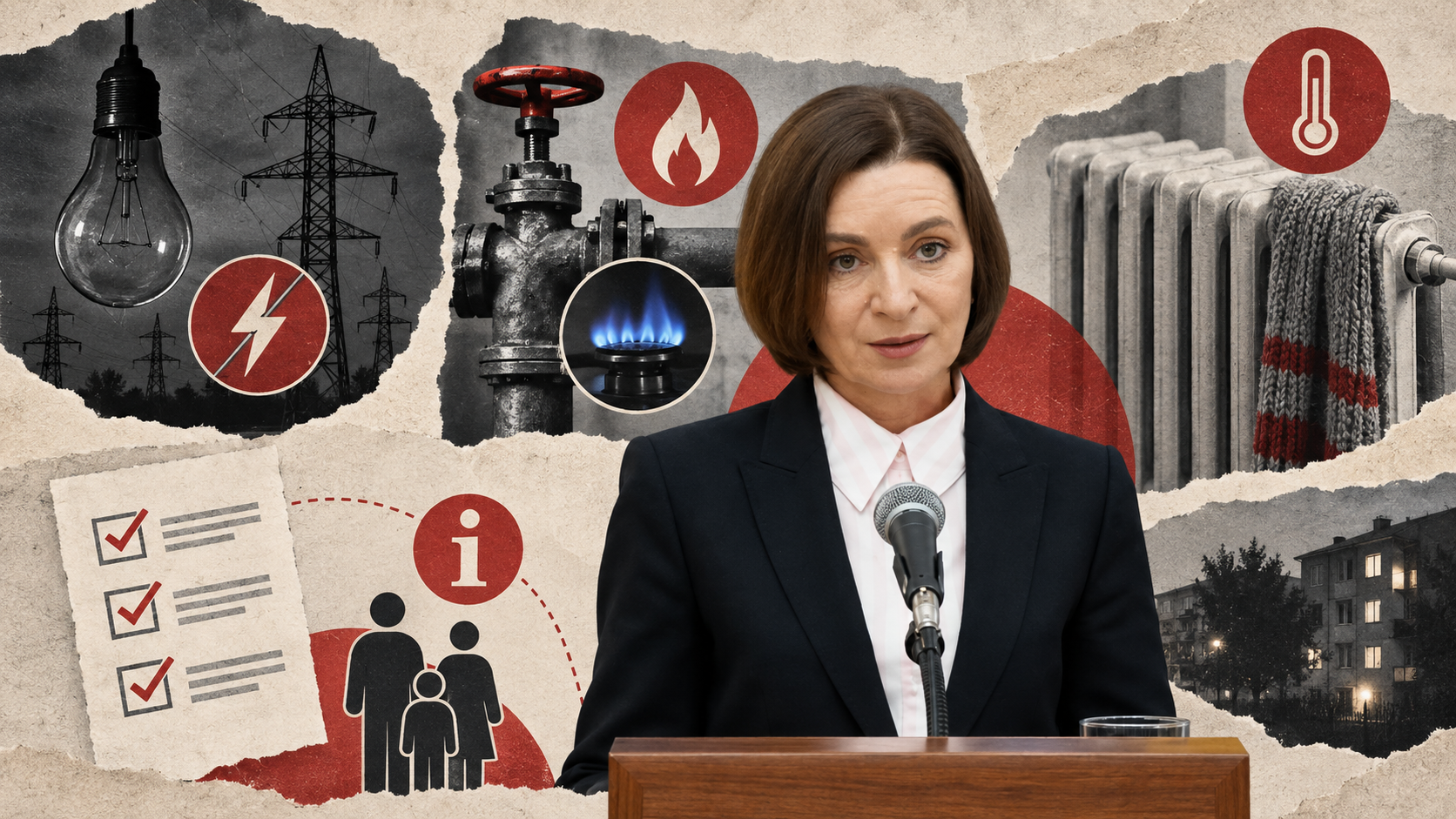 Sandu: Autoritățile le vor explica cetățenilor ce să facă în cazul unor întreruperi temporare de electricitate, gaze sau căldură