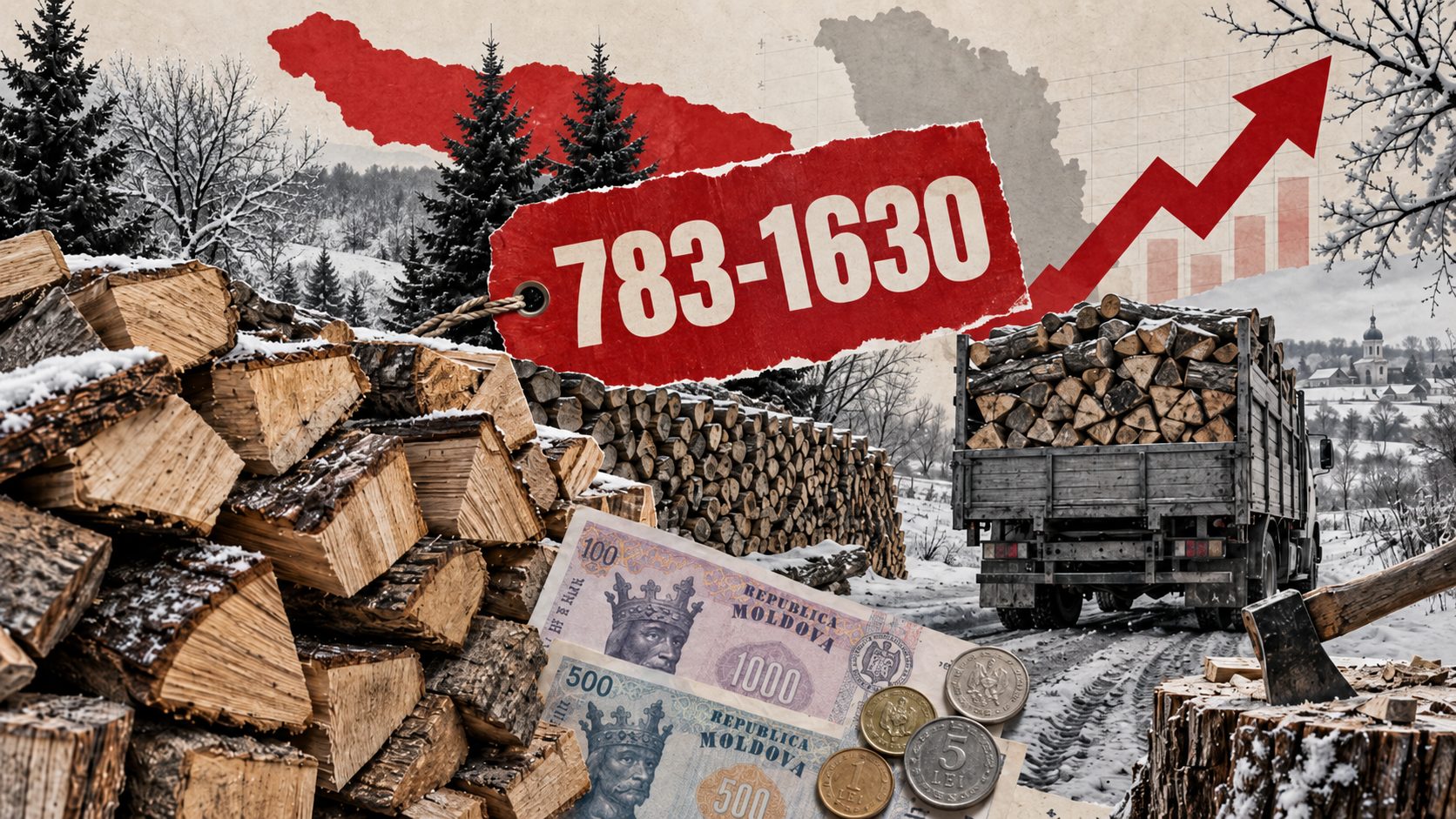 Lemne de foc înainte de iarnă: prețurile în ocoalele silvice ajung până la 1.630 de lei pentru un metru ster