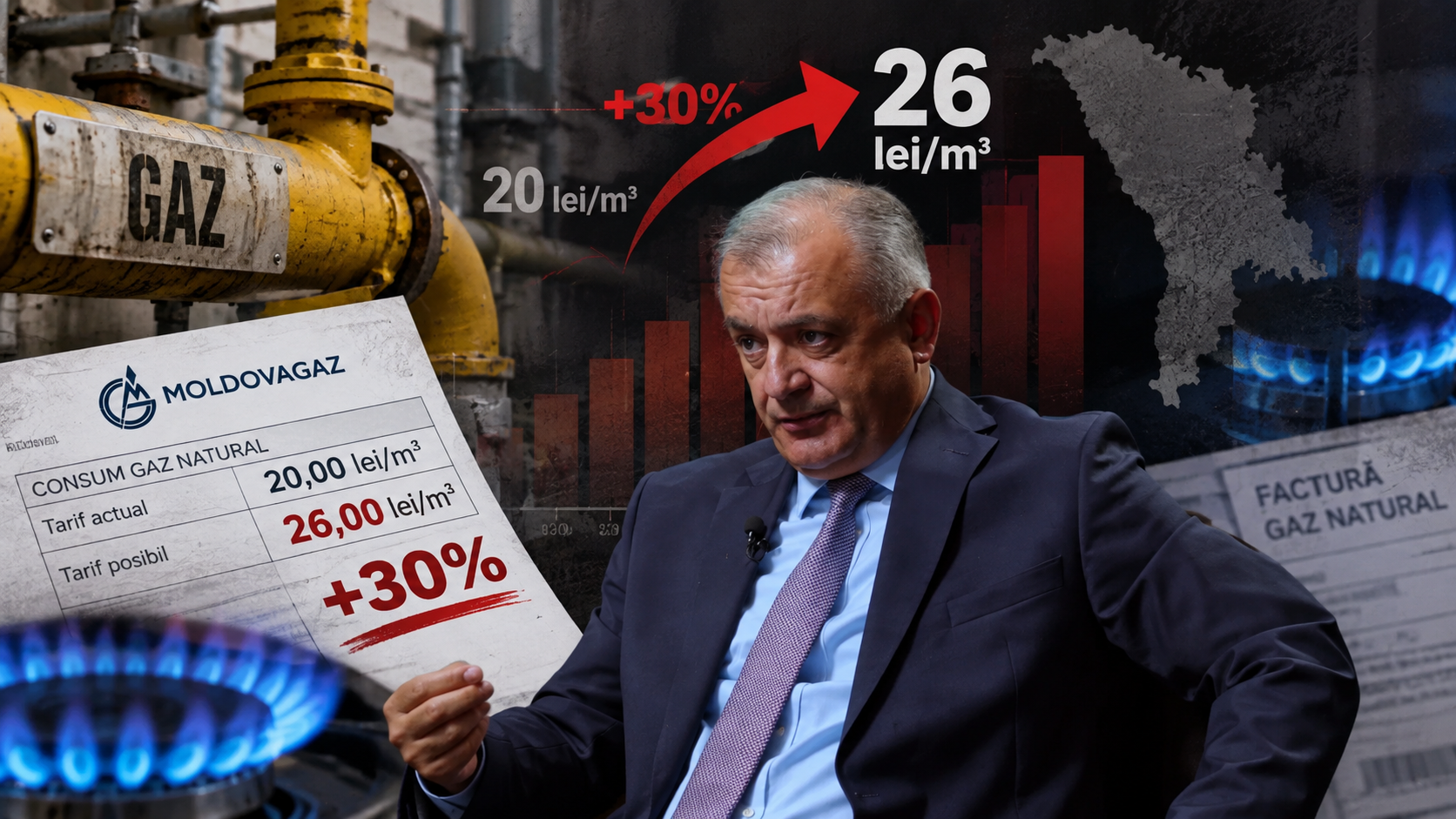 Кику: Тариф на газ может вырасти еще примерно на 30% — до 26 леев
