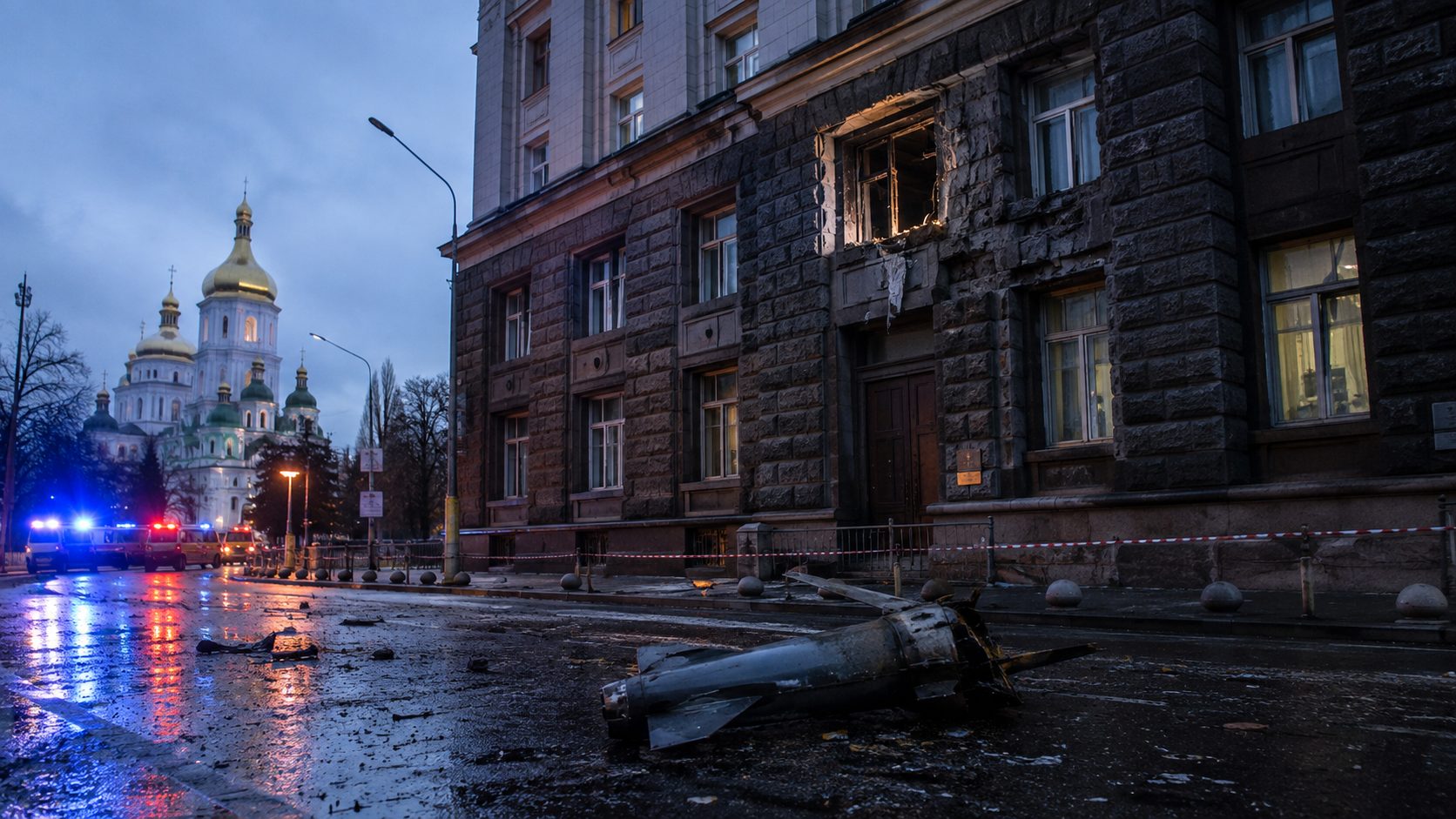 Российский дрон залетел в окно главы СБУ