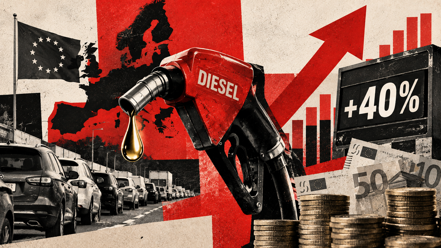 FT: Motorina s-a scumpit cu 40% în Europa de la începutul anului — șoferii plătesc în plus €203 milioane pe zi