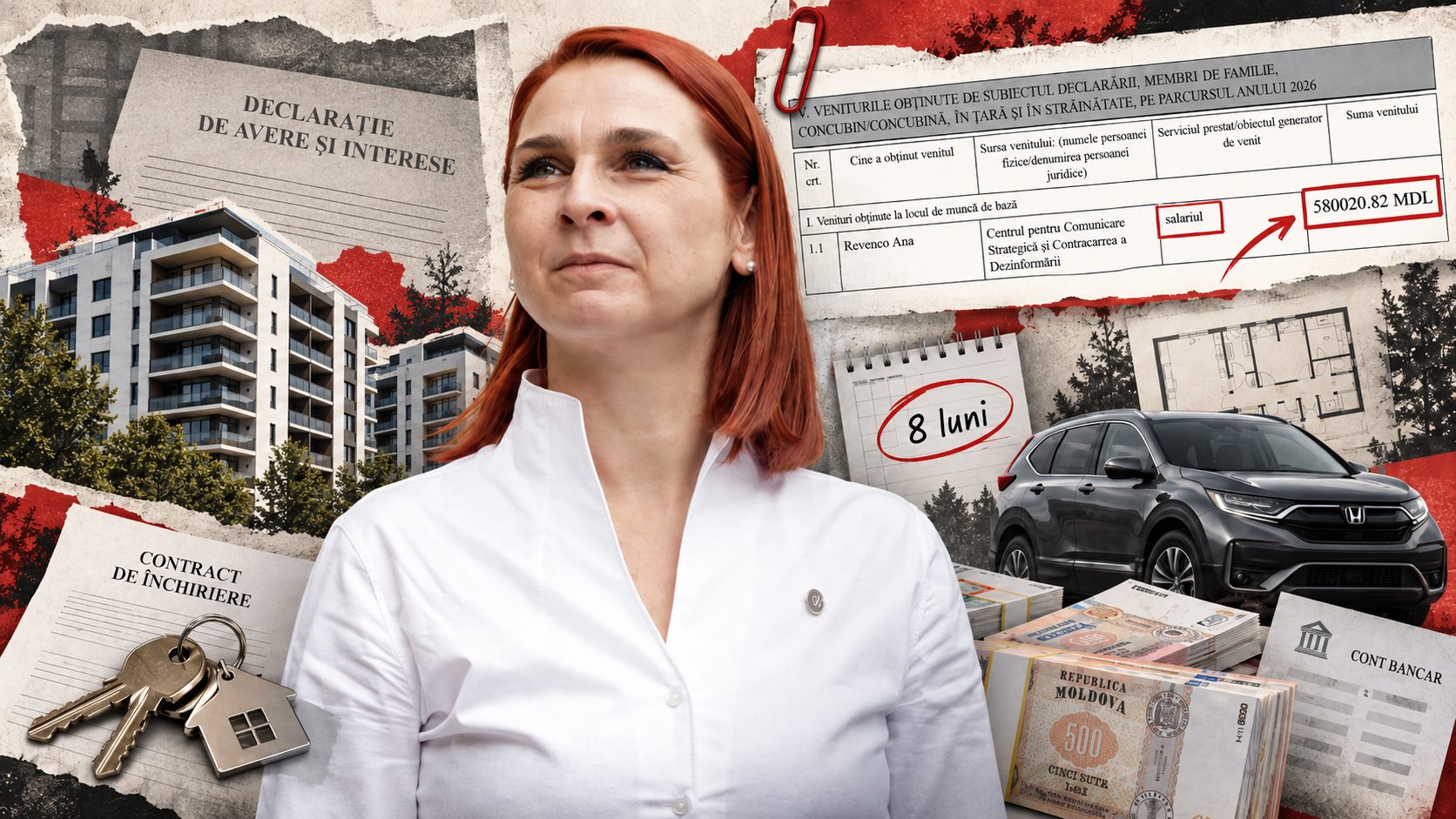 Ana Revenco a declarat un salariu de 580 de mii de lei la Centrul „Patriot” și venituri de peste 229 de mii de lei din chirie