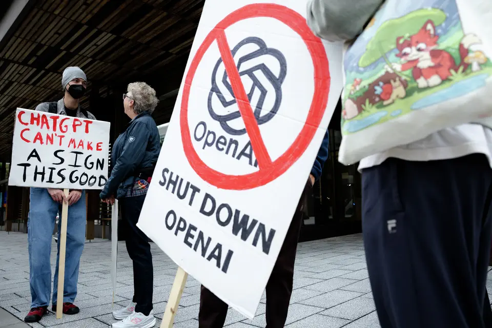 „Opriți cursa AI!” Protest la porțile OpenAI și Anthropic