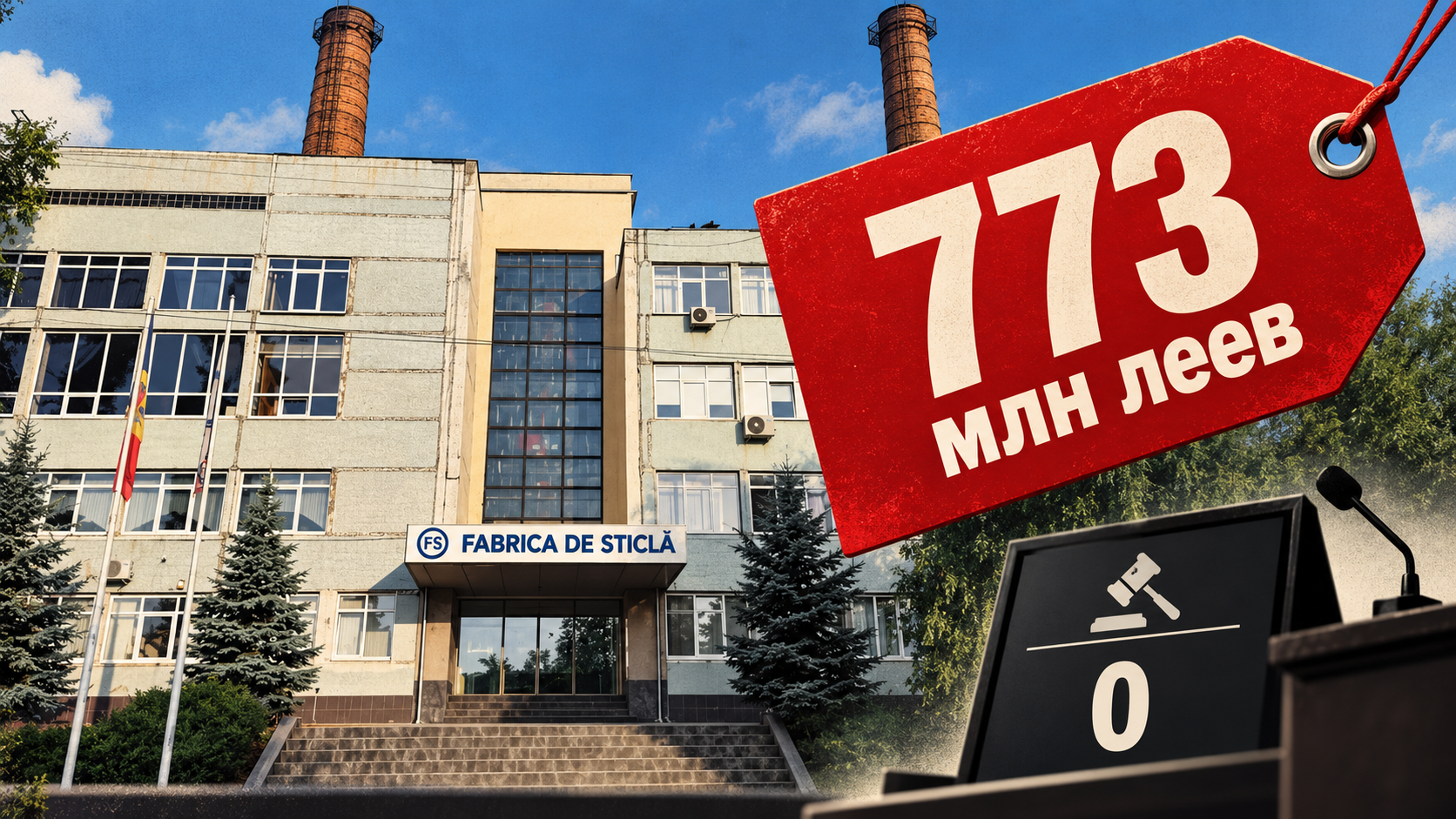 На Кишиневский стекольный завод за 773 млн леев не нашлось покупателя