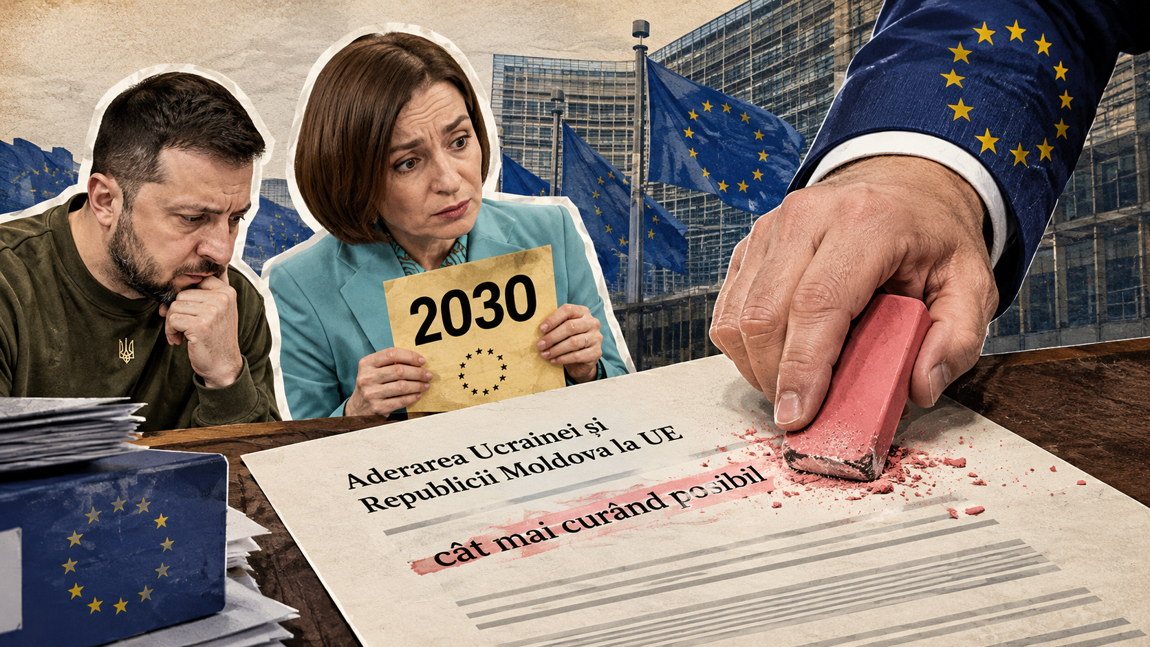 Bruxellesul elimină termenul „cât mai curând posibil” din documentul privind aderarea Ucrainei și Republicii Moldova la UE