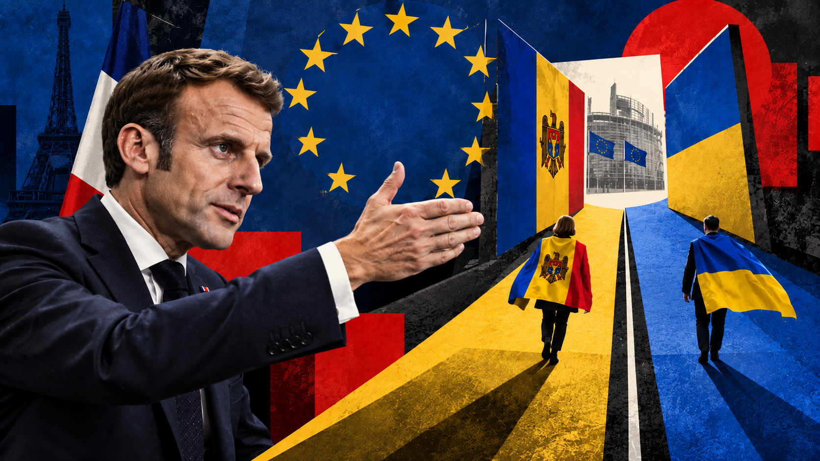 Macron a sugerat o posibilă decuplare a Moldovei de Ucraina pe drumul spre UE și a confirmat implicarea Franței în combaterea ingerințelor externe în RM