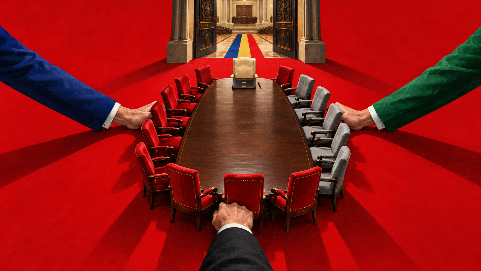PSD ia două treimi din Cabinetul Niculescu. PNL și UDMR îl împing spre Palatul Victoria, dar rămân în opoziție