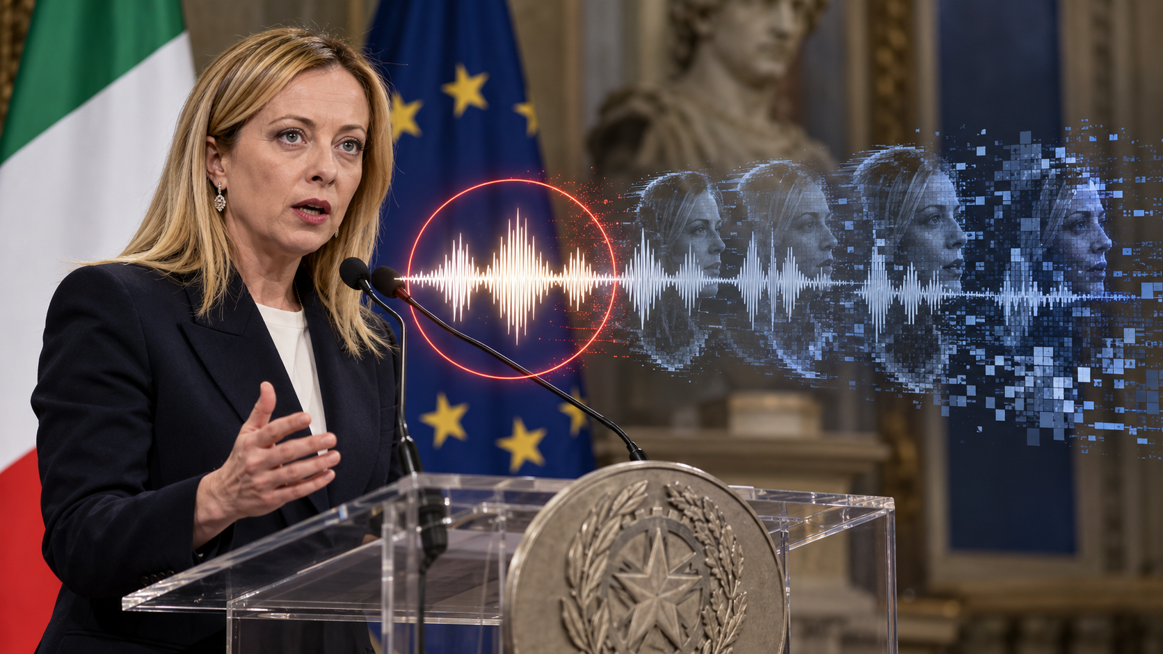 Giorgia Meloni vrea să-și înregistreze vocea pentru a combate deepfake-urile