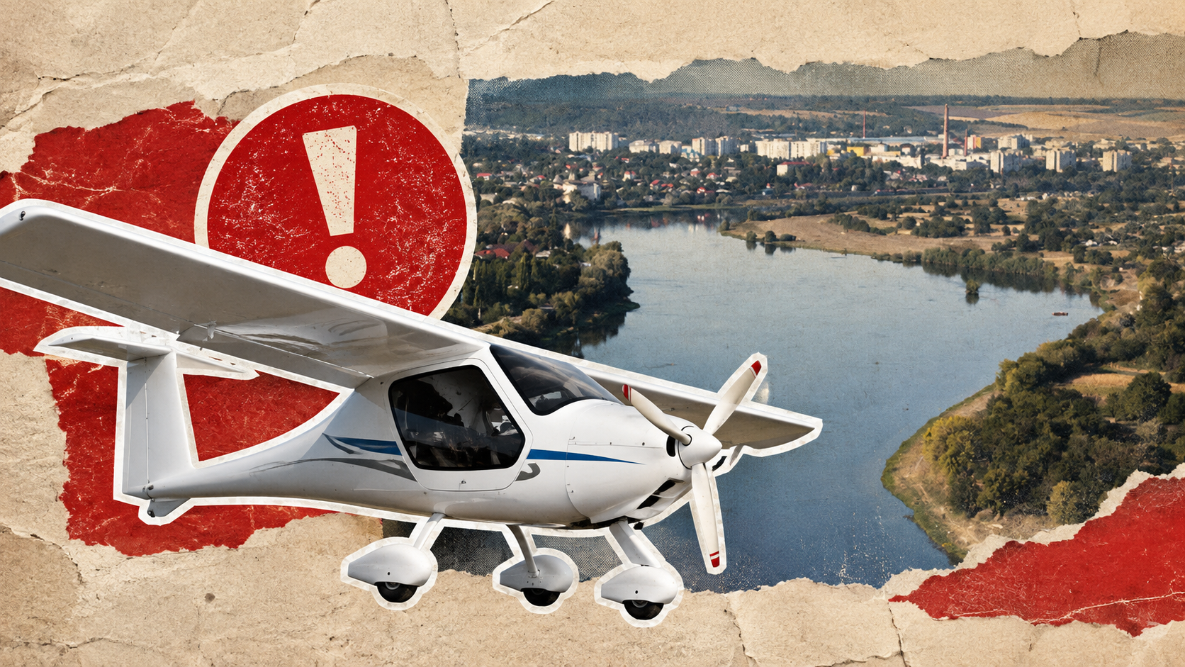 Incident aviatic la Vadul lui Vodă! Un avion s-a răsturnat la aterizare