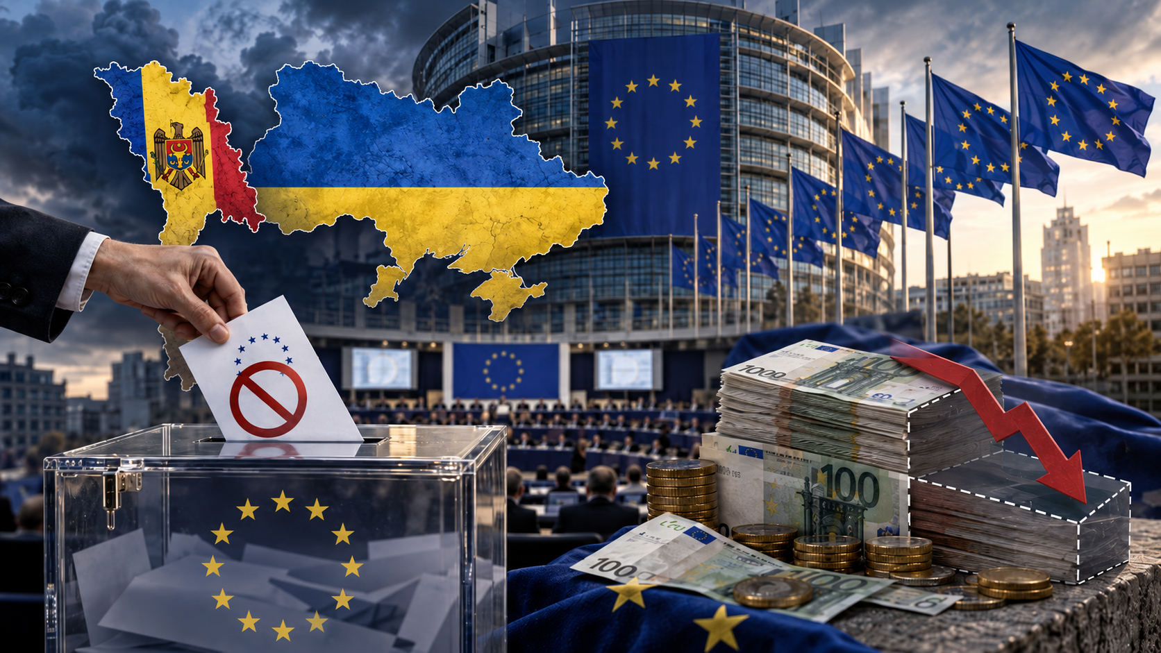 UE pregătește noi reguli pentru Moldova și Ucraina: în primii 15 ani după aderare ar putea pierde dreptul de vot și o parte din finanțare