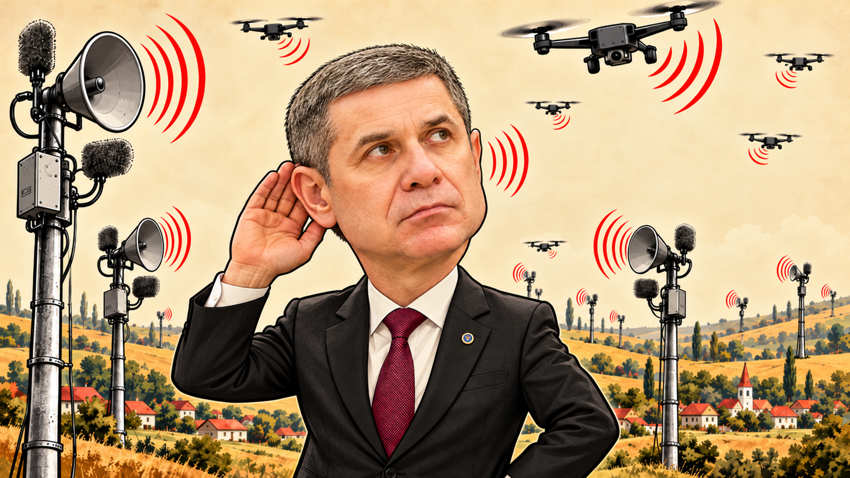 Дроны будут искать по звуку: Носатый обещает сеть датчиков по всей Молдове в 2027 году
